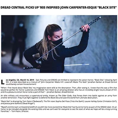 DREAD CENTRAL PICKS UP ’80S INSPIRED JOHN CARPENTER-ESQUE “BLACK SITE”